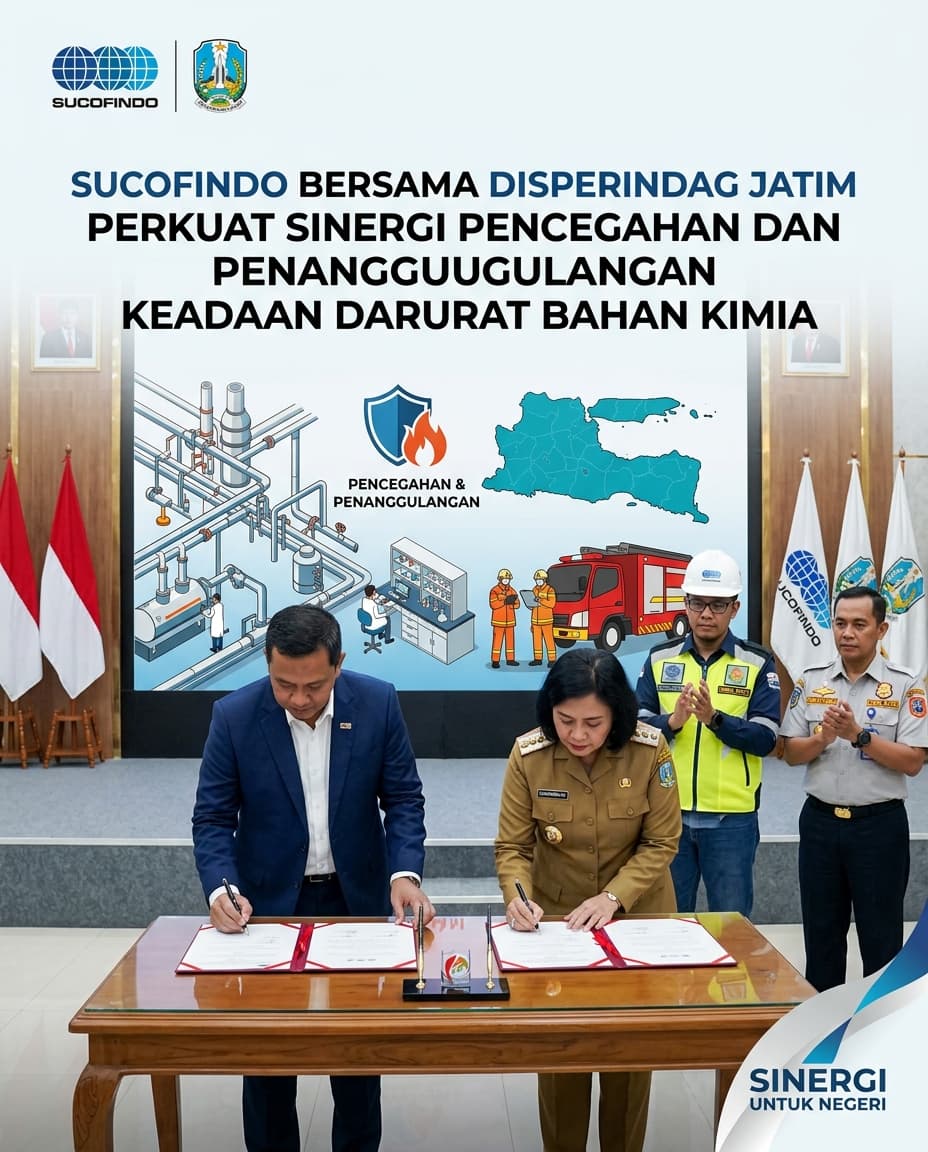 SUCOFINDO BERSAMA DISPERINDAG JATIM PERKUAT SINERGI PENCEGAHAN DAN PENANGGULANGAN KEADAAN DARURAT BAHAN KIMIA